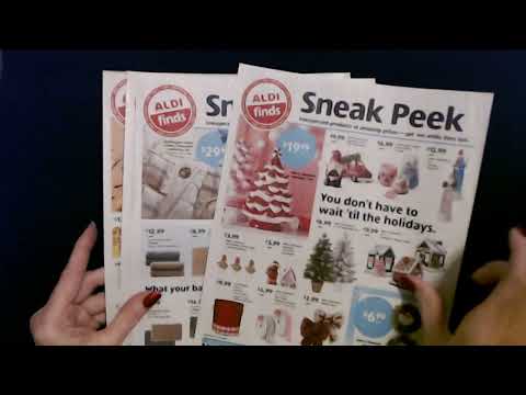ASMR | Aldi Sneak Peek Sales Circulars Show & Tell 11-16-2023 (Whisper)