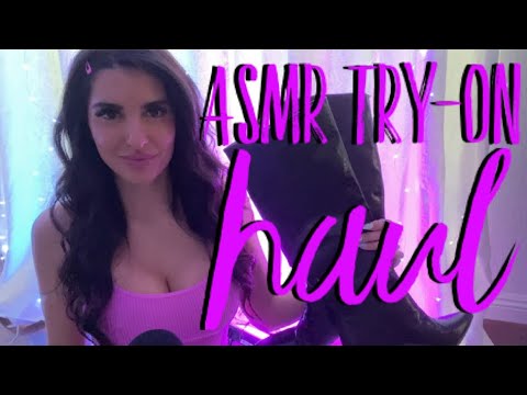 ASMR Try-On Haul | Amazon | Free People | Nordstrom Rack 🛍️(Whispers, Faux Leather, Fabric Sounds)