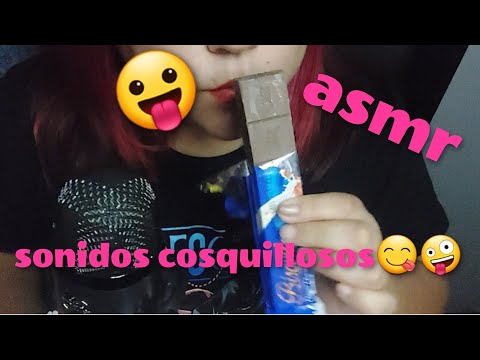 ASMR-Comiendo Chocolate😛|Sonidos Cosquillosos/ASMRenESPAÑOL(eatingsounds)