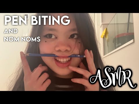 ASMR Pen Biting and Nom Noms! *(requested video)*MiuLe ASMR