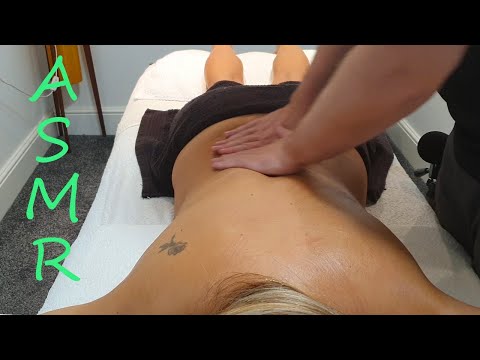 [ASMR] Lower Back Massage to Ease Her Pain [No Talking][No Music][Massage sounds]
