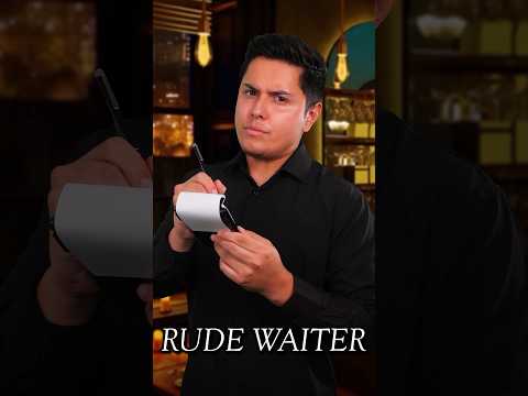 Rude Waiter 🙄 | #ASMR #shorts