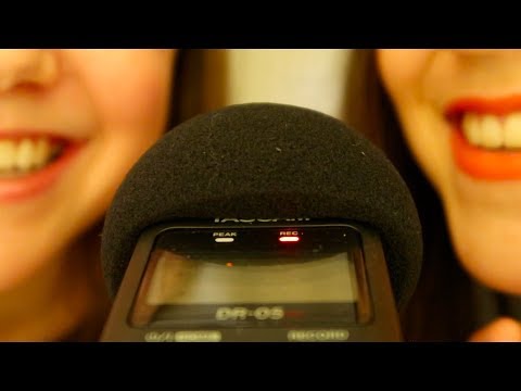 Binaural layered ASMR sounds with my friend~whispered