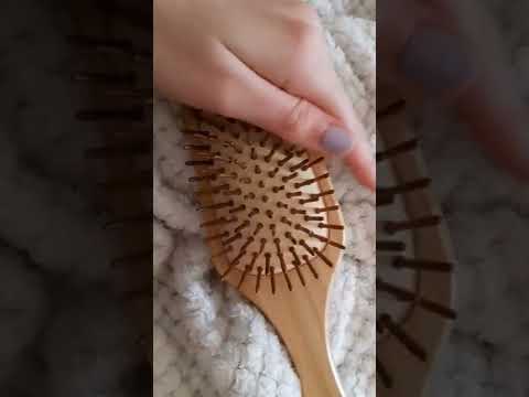 ASMR tingly wooden hairbrush sounds - full video this Sunday!