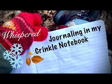 ASMR Journaling/Writing on crinkly paper (whispered) Beside a running stream.