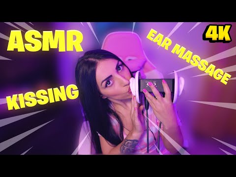 ASMR EAR MASSAGE/KISSING 3DIO 4K | MOUTHSOUND