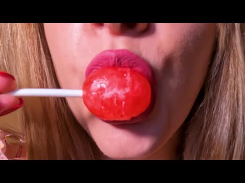 ASMR | Lollipop Mouth Sounds *Strawberry Starburst Flavour* 💤😴👄🍭