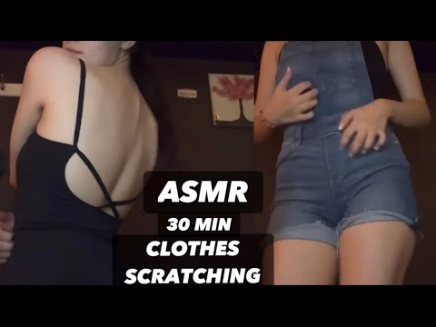 ASMR 30 min of Clothes Scratching and Tapping