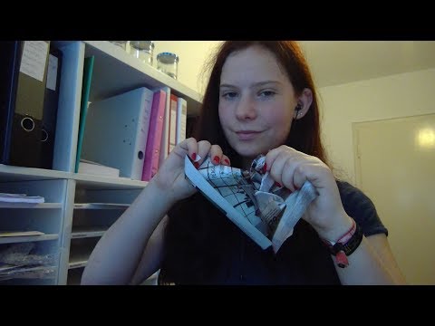 ASMR ripping off an Ikea catalog (whispering, paper ripping)