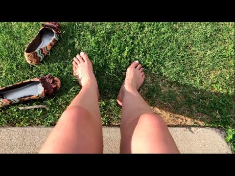 POV | WALKING IN GRASS AT THE PARK ASMR (No Talking)