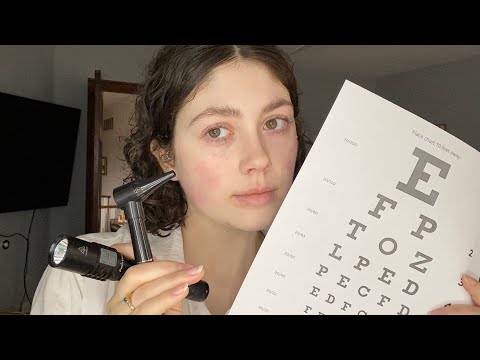 ASMR eye exam-orbital, light and peripheral triggers (doctor and medical roleplay) (cranial nerve)