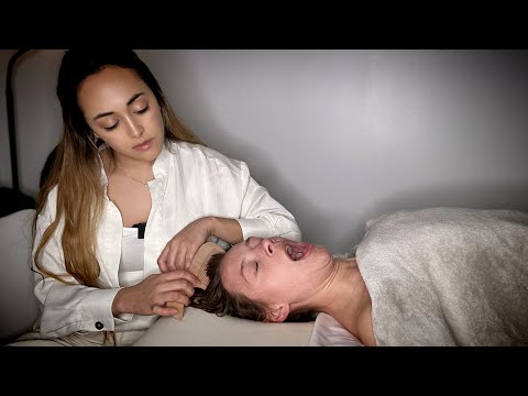 ASMR RELAXING Scalp Scratching, Face & Back Massage for Deep Restorative Sleep |Soft Spoken Roleplay