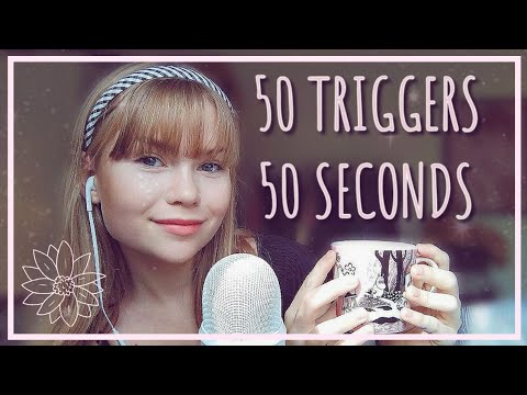 ASMR | 50 Triggers In 50 Seconds! (Tapping, Scratching, Mouth Sounds..)