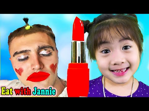 Wendy and dad pretend play with makeup toys | 아이들을위한 재미있는 비디오 컬렉션