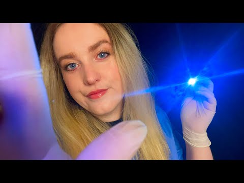ASMR | Bright Lights Face Examination💡| Doctor Role Play [Gloves, Dark Room]