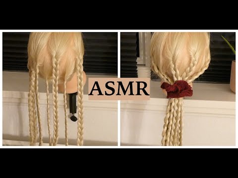 ASMR Braiding Sounds For Relaxation (Hair Brushing/Combing, Hair Play, No Talking)