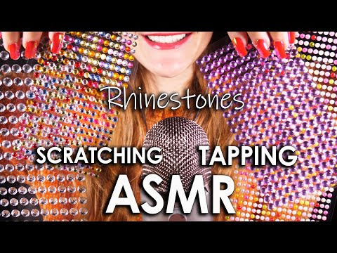 ASMR Love 😍 TAPPING & SCRATCHING RHINESTONES in 4k (No Talking) Blue Yeti