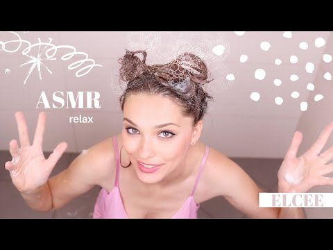 ASMR What girls do in the shower? Playing with Shampoo foam (Embarrassing, but 100% relaxing)