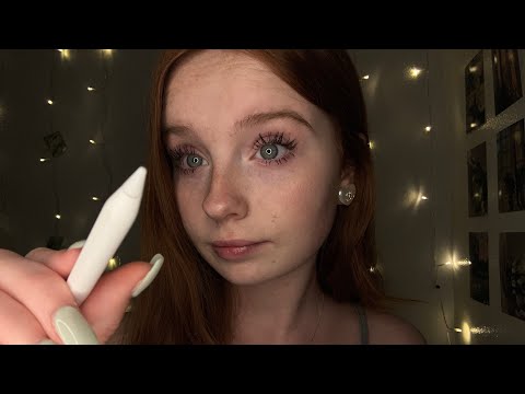 ASMR Tracing & Drawing On Your Face ✍🏼 (Layered Sounds)