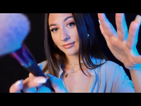ASMR Personal Attention for Anxiety Relief & Sleep ❤️ face brushing, tracing & slow hand movements