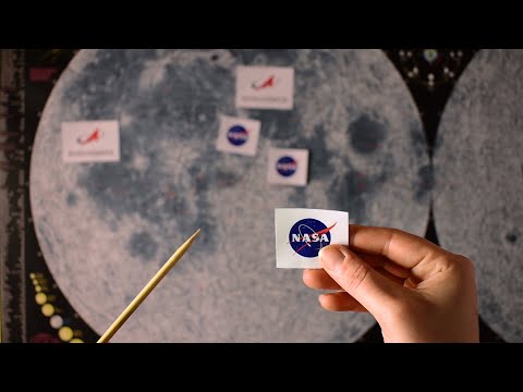 ASMR Mapping the Missions to the Moon (including when humans are going back!)
