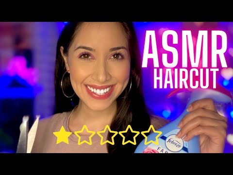 ASMR Worst Reviewed Hair Stylist ✂️ (Personal Attention + Slight Gum chewing / Hair Cut)