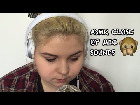 ASMR Close Up Mic Sounds - Whispering - Thinking Sounds - SK - Bubble Sounds - Microphone Brushing