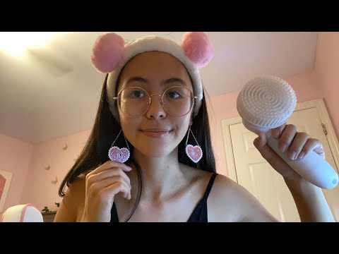 ASMR | My Fast and Aggressive Skincare Routine | fast assorted triggers
