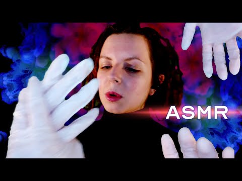 ASMR Latex gloves in the dark with lotion / cream... it squeaks too!