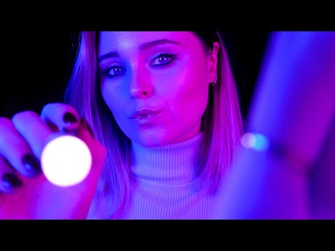 ASMR | TRACING your face with LIGHTS and INAUDIBLE WHISPERS