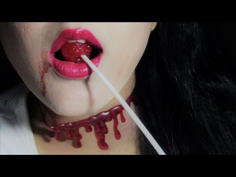 ASMR Vampire Roleplay - Eating Lollipop! - 3DIO BINAURAL