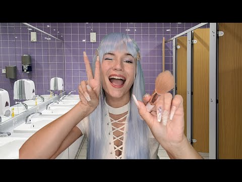 ASMR E-Girl Does Your Makeup in a School Bathroom (Roleplay)
