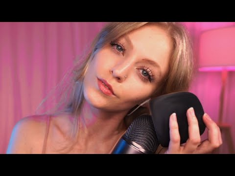 ASMR Mic Pumping *Gentle & Slow* (Blowing & Little Tongue Clicks)