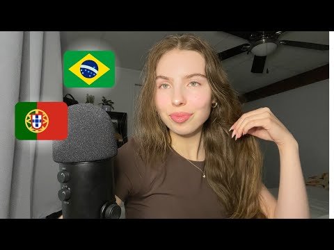ASMR first time speaking Portuguese / primeira vez que falo Português 🇧🇷