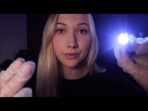 ASMR Dark Room EYE Exam | Bright Light Triggers & Up-Close Gentle Whispers