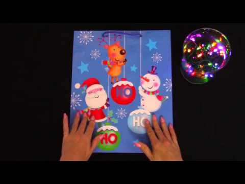 ASMR: Sticky fingers/crinkling Christmas gift bag (No talking)