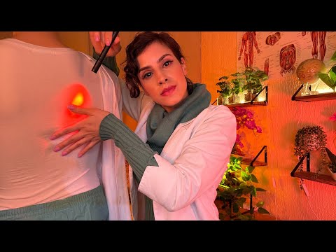 ASMR Chiropractic Adjustments 🔺Red Light Therapy🔻Back Tracing, Back Scratch, Back Massage
