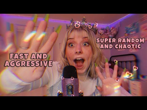 Fast and Aggressive ASMR but it’s Completely and Utterly RANDOM! Chaotic for People w ADHD 💨✨🤝🏻