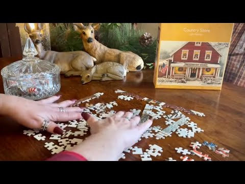 ASMR Jigsaw Puzzle!(No talking only)Best cardboard trigger! Putting together puzzle from subscriber!