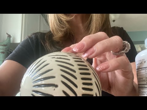 ASMR | Tapping on Various Items | Relaxing Sounds | Liquid sounds 🥰❤️