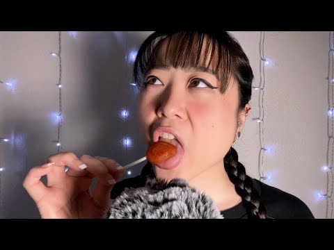 ASMR Mexican Mango Lollipop Licking (mouth sounds, chit chat whisper)