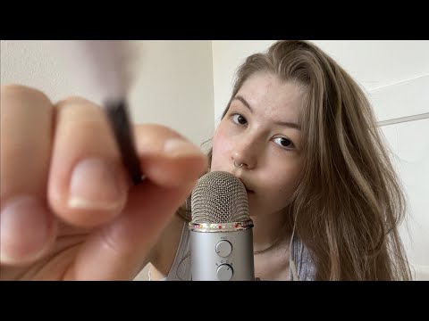 ASMR doing mouth sounds while removing something from your face (german/deutsch) | emily asmr