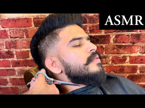 ASMR | Beard Trimming & Shaving | in Barber shop