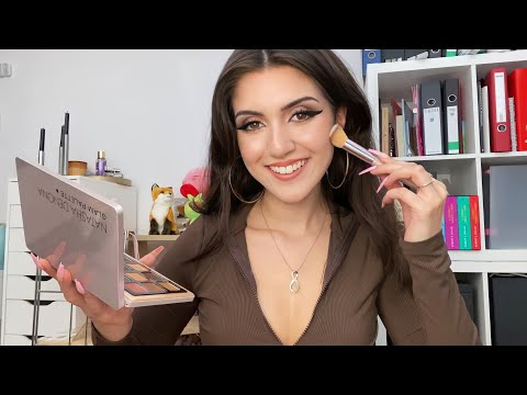 ASMR Doing My Makeup | daytime going out look 🤩 tapping & whispering while hanging out with you ✨