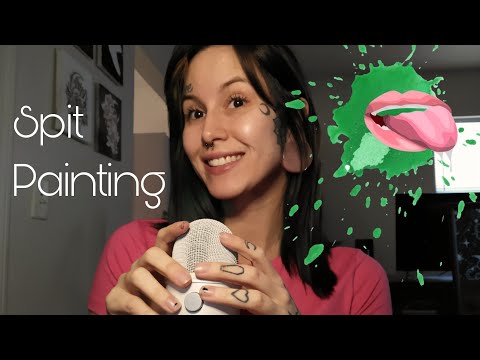 ASMR | Spit painting - wet mouth sounds