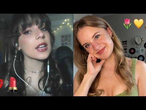 Doing Your Makeup & First Date Roleplay Collab (wlw) with StrawberryKat ASMR 🍓💋🥰