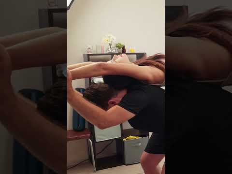 body stretching and chiropractic adjustments for girl Lyuba
