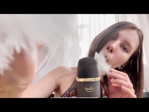 asmr AGGRESSIVE 🪶Blowing + Feather Sounds + Breathing