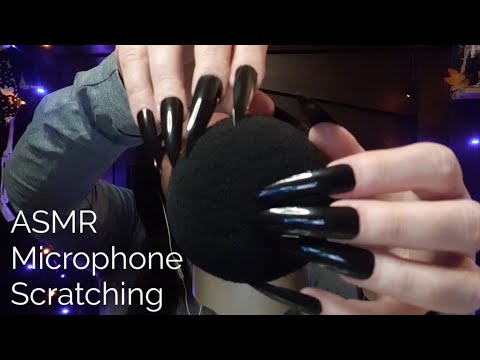 ASMR Fast Microphone Scratching With Long Nails-No Talking