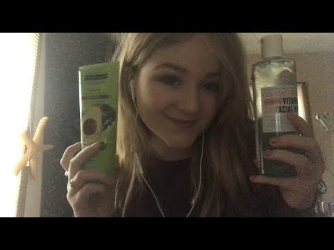 ASMR tapping, scratching, body scrubs sounds, lid sounds💜 skincare haul